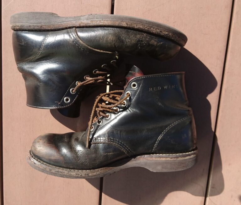 レッドウィング ブラッククロンダイク 茶芯の手入れ クリーム別の靴磨き 仕上がり比較 経年変化