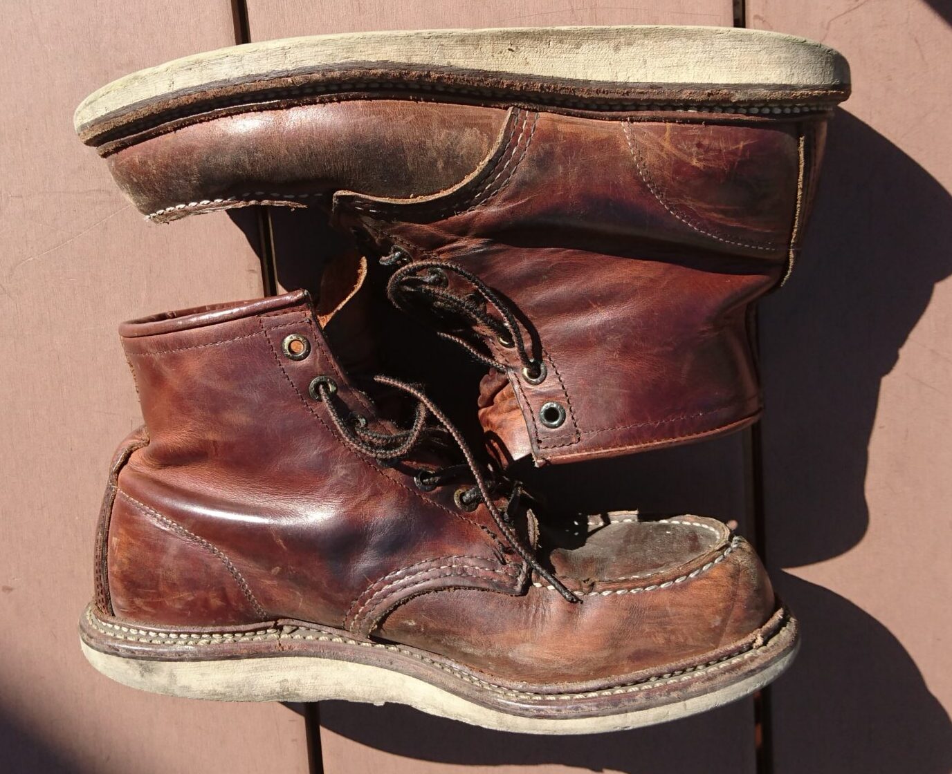 redwing1907 カッパーラフ＆タフ　経年変化　エイジング　革　ワークブーツ