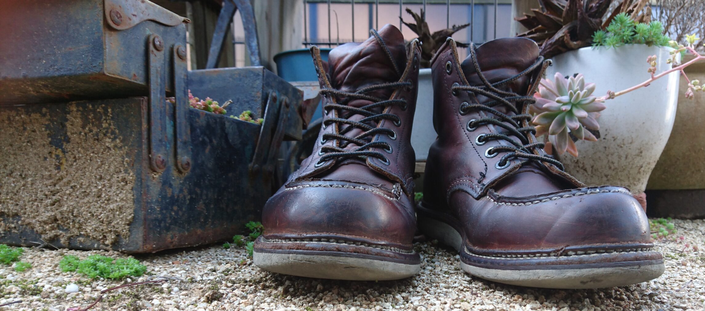 redwing1907 カッパーラフ＆タフ　経年変化　エイジング　革　ワークブーツ